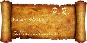 Potor Róbert névjegykártya